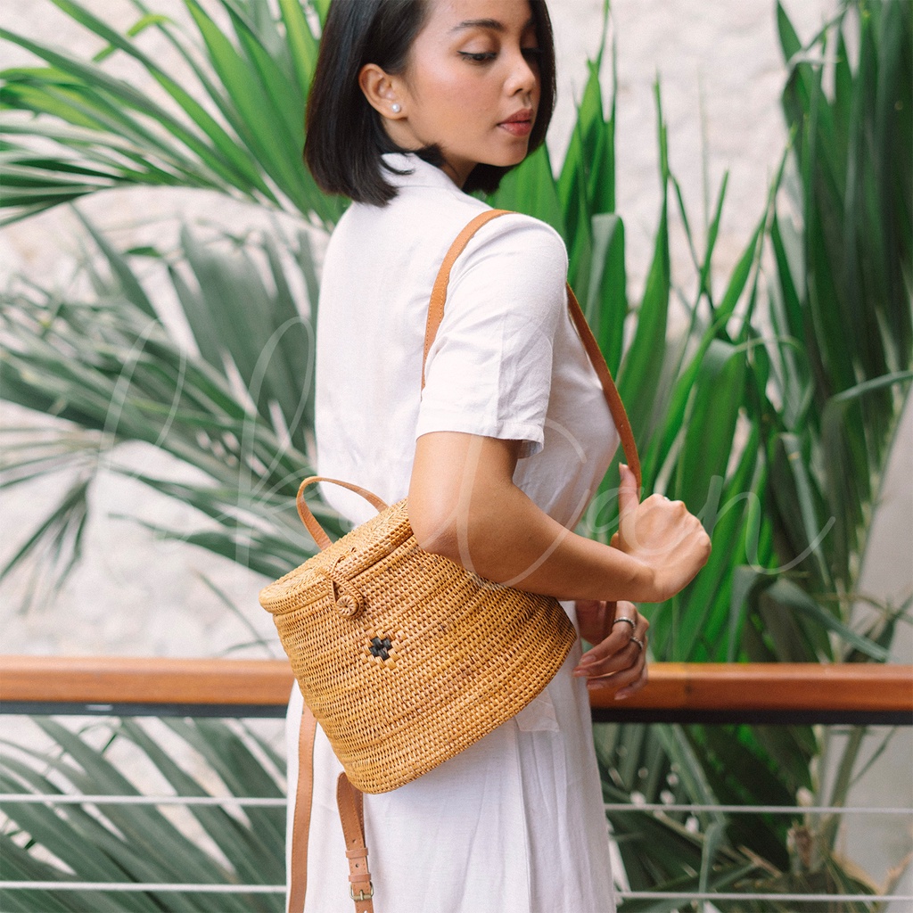 KAMPE - Tas Anyaman Rotan Bali | Rattan Bag | Tas Pantai | Tas Ransel | Tas Ate