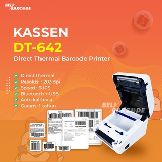 KASSEN DT 642 PRINTER BARCODE DIRECT THERMAL 203 DPI USB BLUETOOTH CONNECT iOS