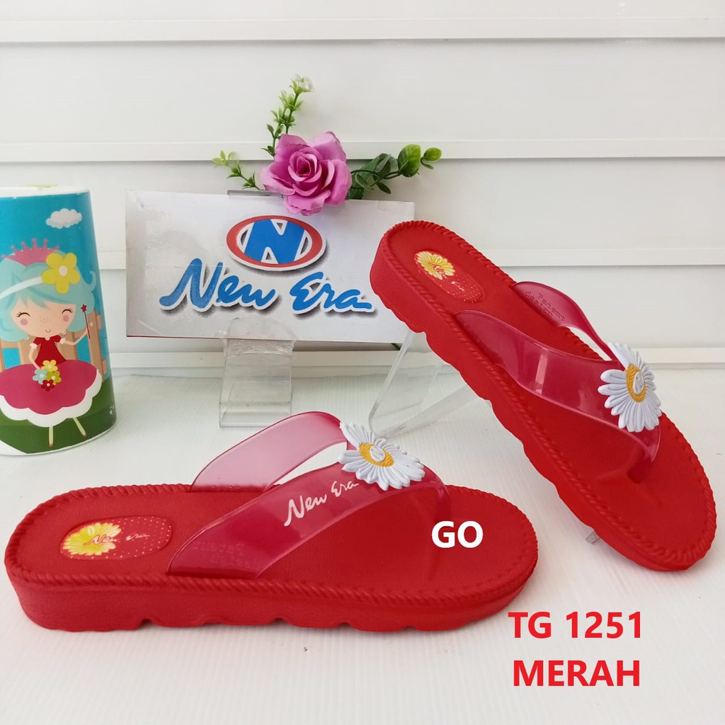 gos NEW ERA TG E 1521 Sandal Japit Sun Flower Anak Perempuan Sendal karet Anti Slip Original