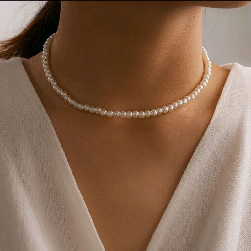 Kalung Mutiara Kecil / Mini Pearl Necklace 4mm