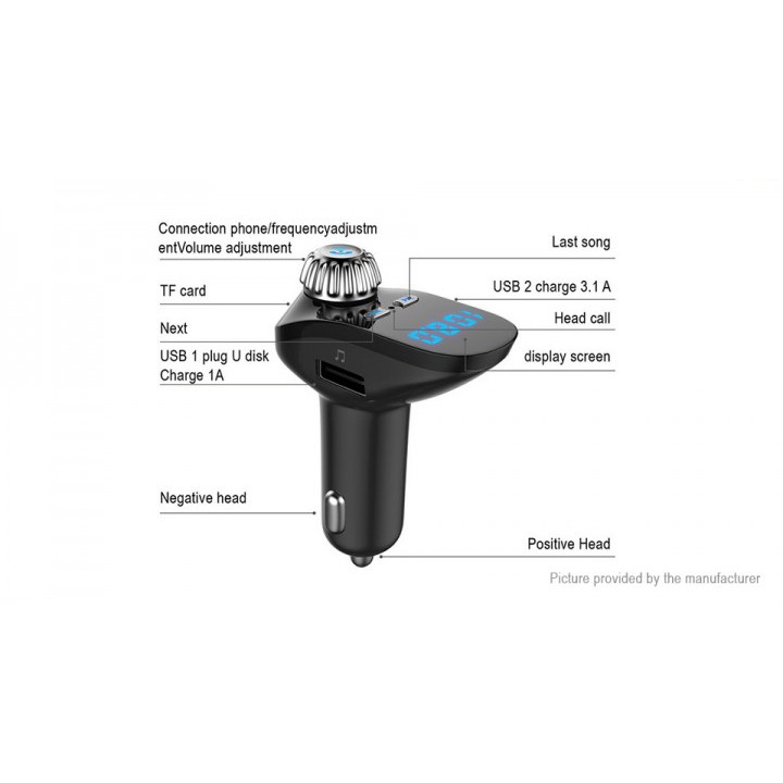 G95 Bluetooth MP3 Player Car Charger FM Transmitter