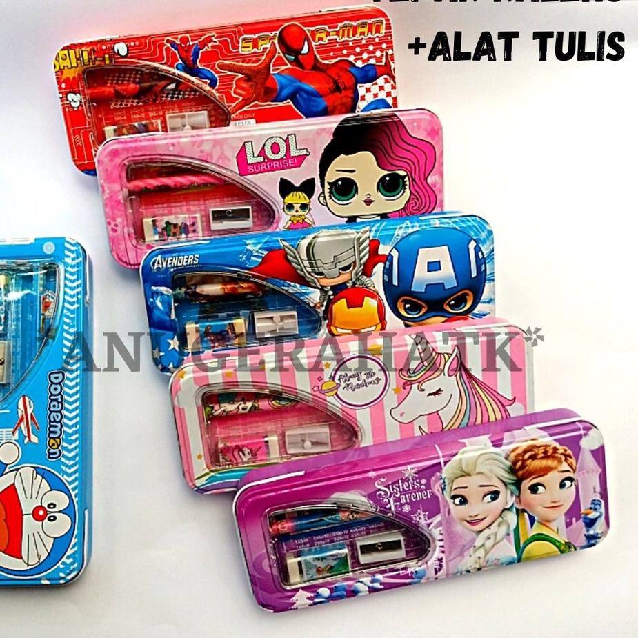 

ECONSAVE Tepak / Tempat Pensil Kaleng Susun + alat Tulis ( K-658 )