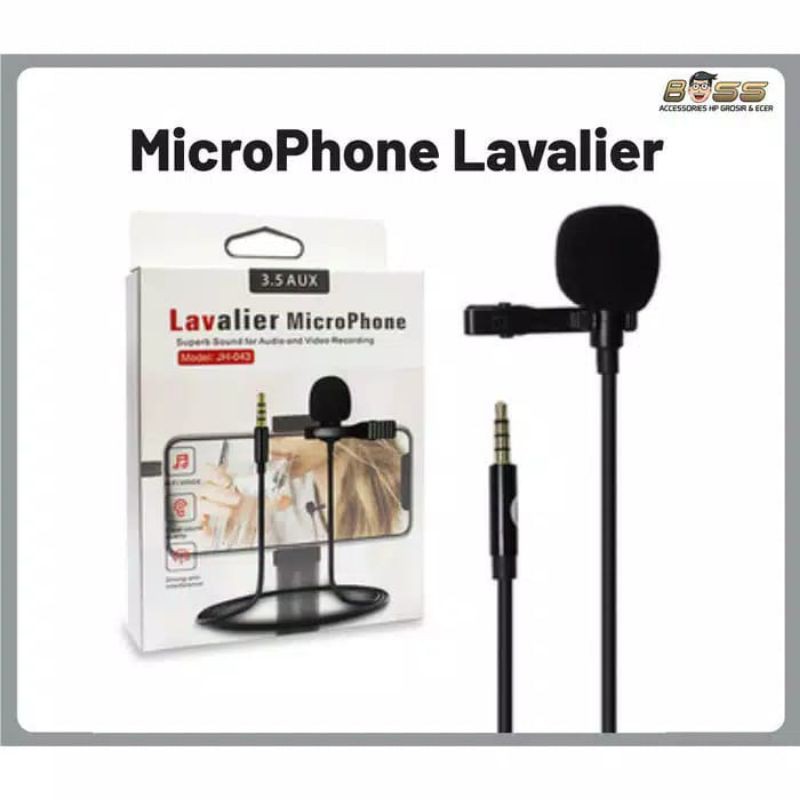 RY - LAVALIER MICROPHONE CLIP ON MIC CLIP TIKTOK JACK 3.5/ TYPE C/IPH