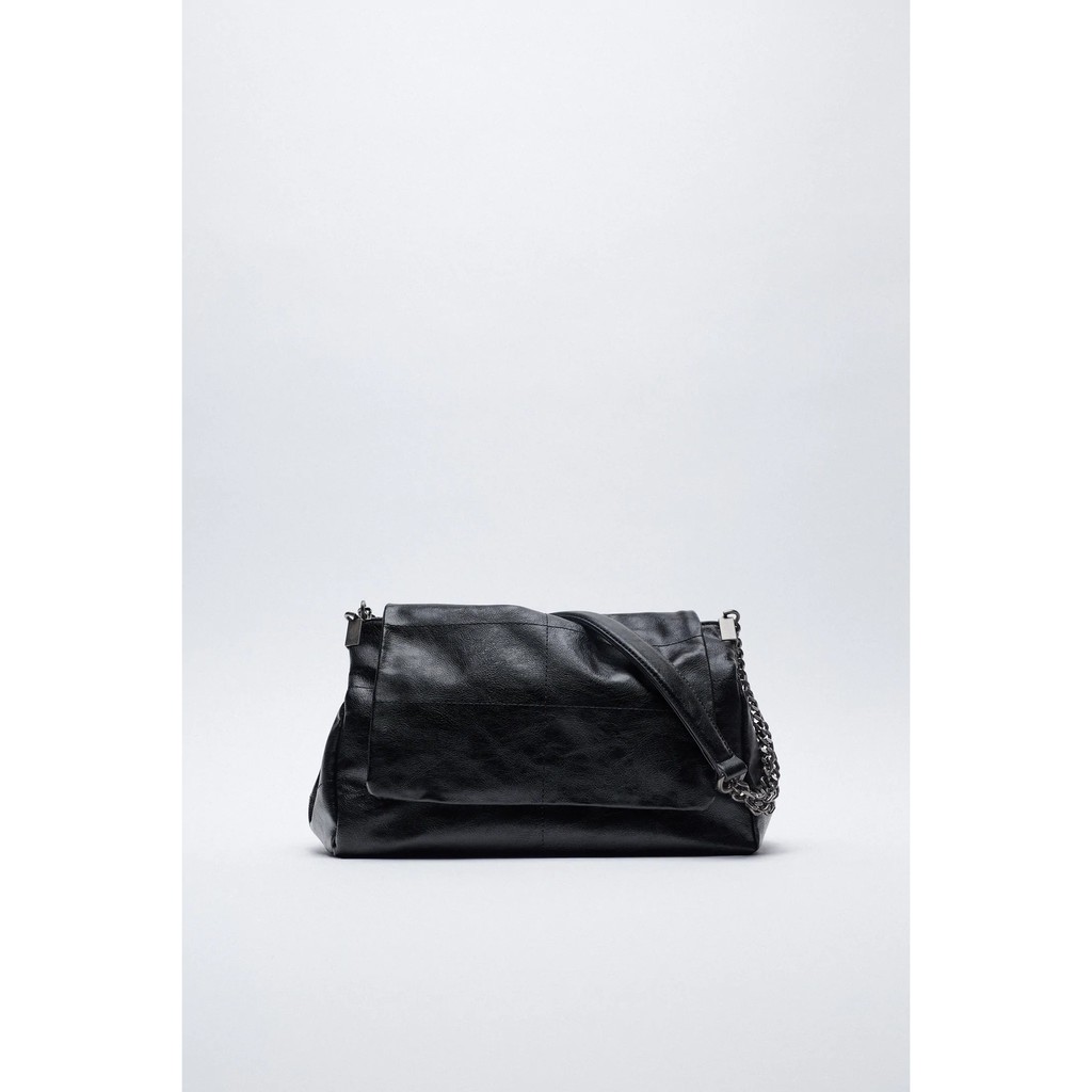 ZARA ROCKER SHOULDER BAG WITH FLAP