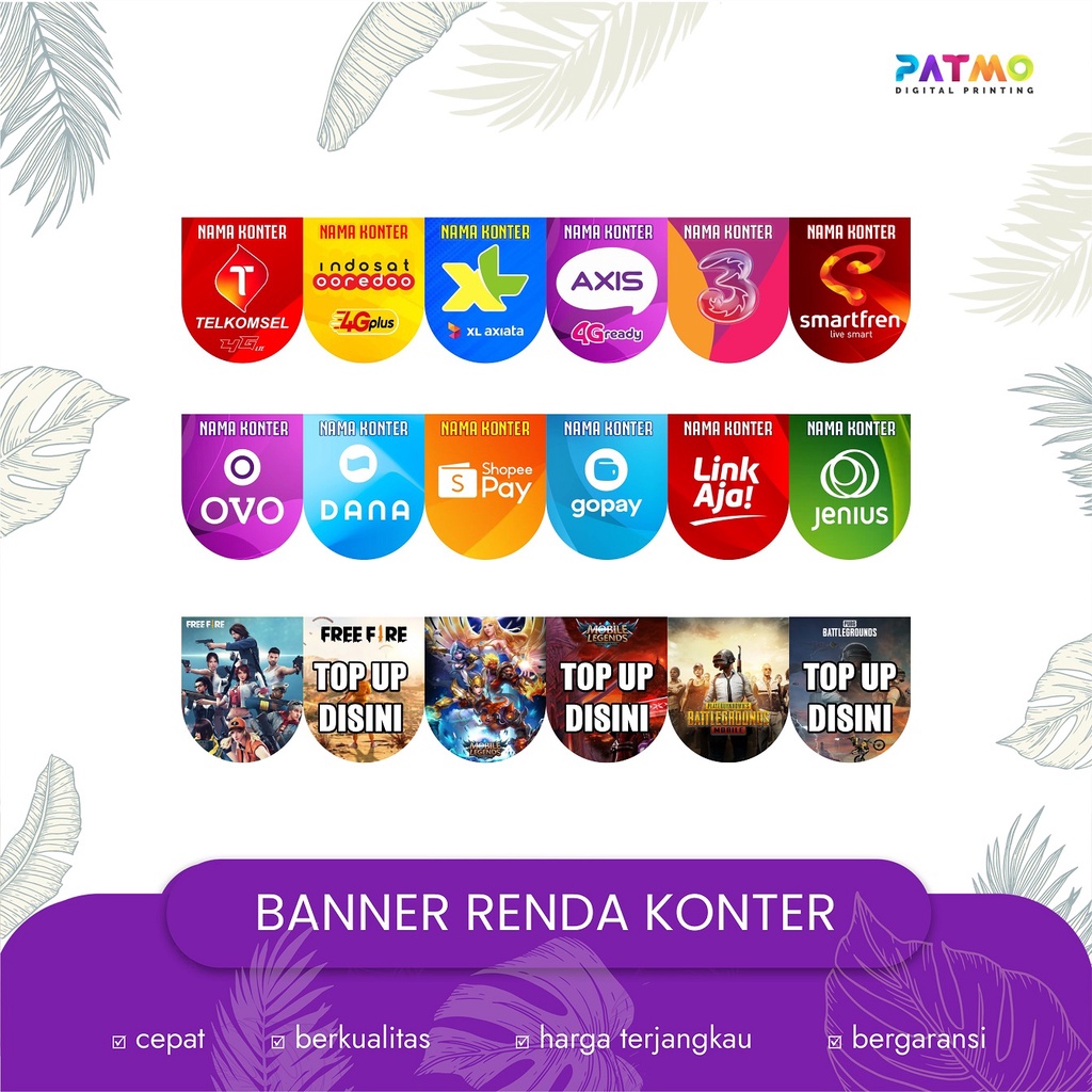 Jual SPANDUK BANNER BENDERA HIASAN KONTER MOTIF RENDA / FLAG BANNER ...