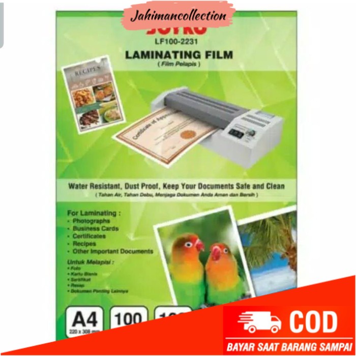 

✨ BISA COD ✨ Laminating A4 Joyko 100micron