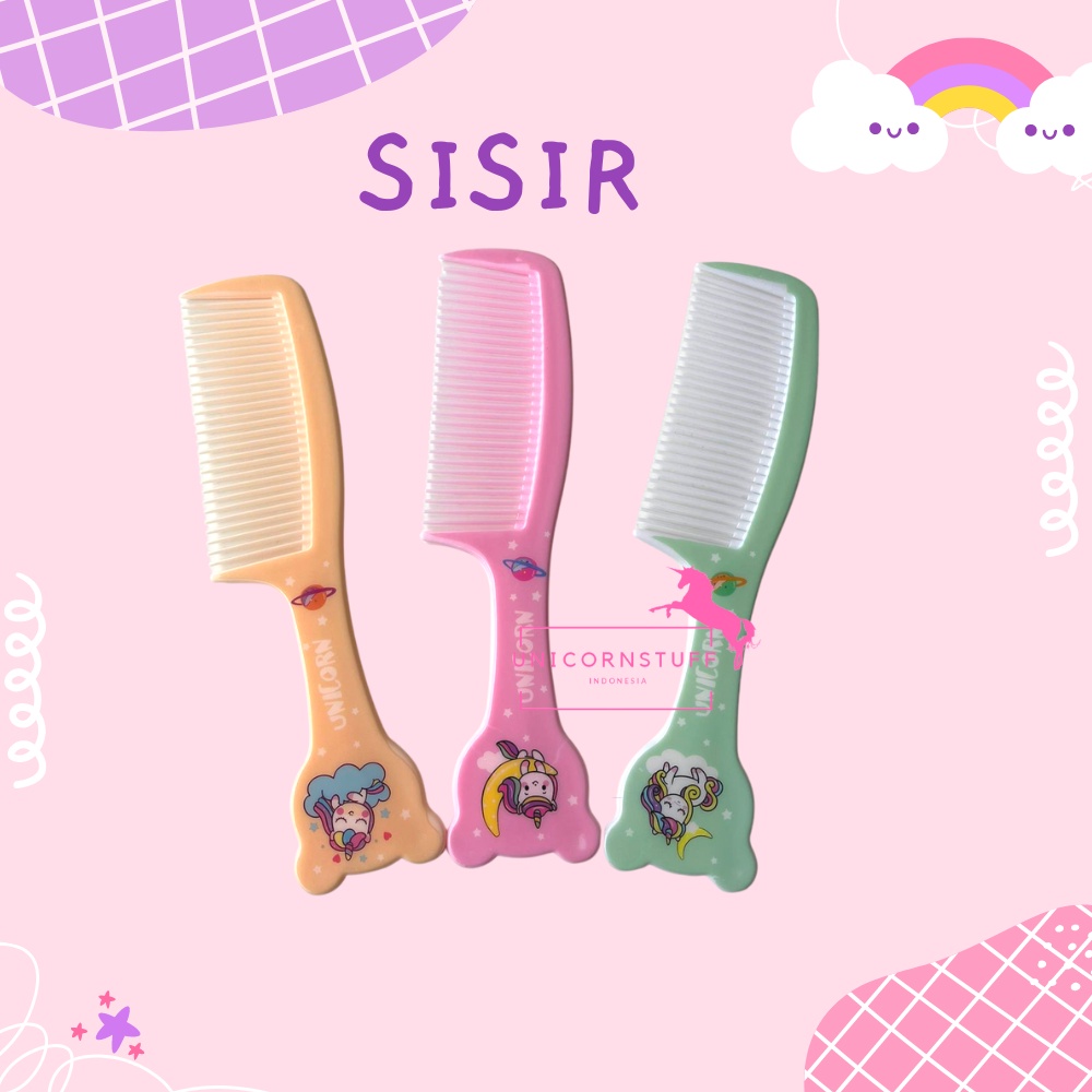 Sisir Rambut Unicorn Anak Cewek Karakter Kado Murah Lucu Dewasa