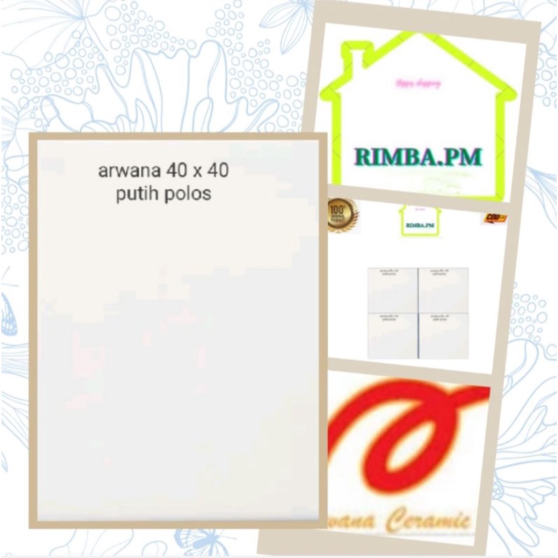 Kramik Lantai 40 x 40 Arwana Putih Polos