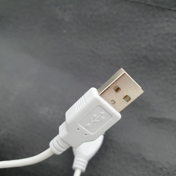 Usb female to male with switch cable button on off power kabel putih