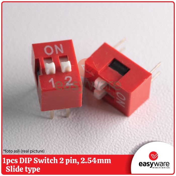 DIP SWITCH 2 PIN DIP SWITCH SLIDE 2X2PIN 2.54 MM