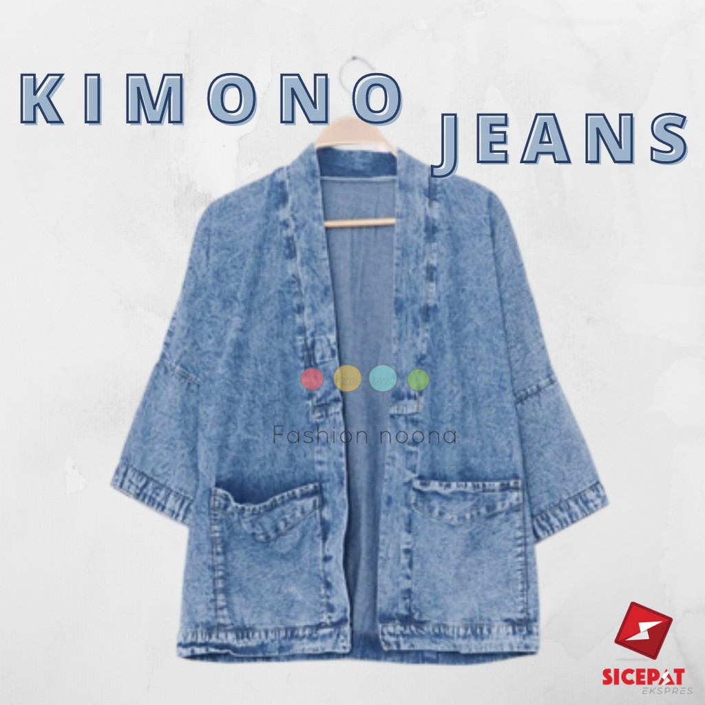 OUTER/KIMONO/CARDIGAN/KARDIGAN JEANS DENIM WANITA PEREMPUAN CEWEK