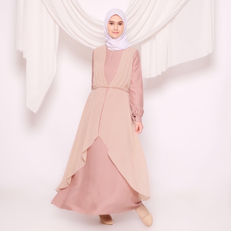 NIRMALA DRESS by hawacorner dress layer depan ceruti baby doll gamis kondangan busui friendly