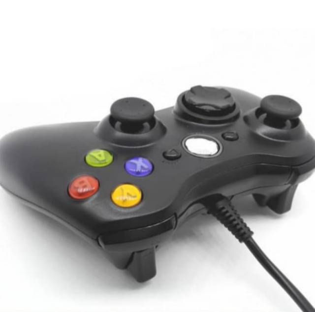 Stick Xbox 360 PC Kabel Hitam Wired Black Controller