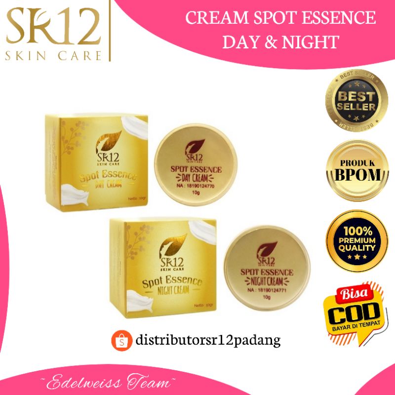 SPOT ESSENCE SR12 KRIM FLEK HITAM CREAM GLOWING CREAM WAJAH CERAH KRIM PEMUTIH SUNPROTECTION