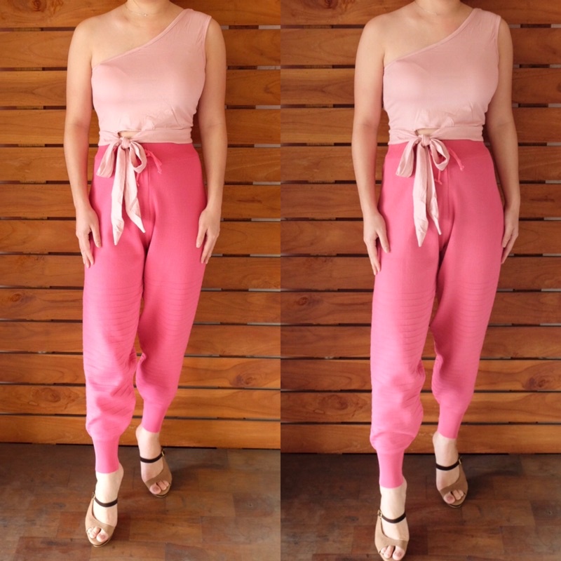 one shoulder top kaos sabrina