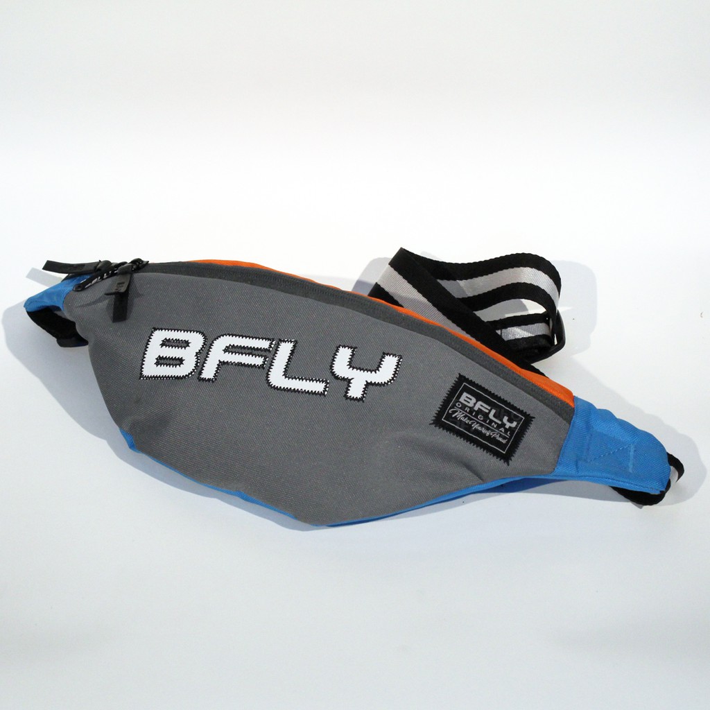 BFLY Waistbags Tas Pinggang Casual Daily ALIGHT Grey Orange Blue Cordura Original