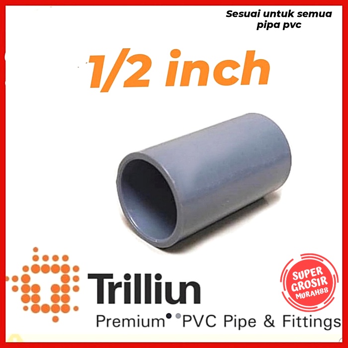 Sok Socket Pipa PVC 1/2&quot; TS Sambungan pipa sok/ 1/2&quot; TS TRILLIUN