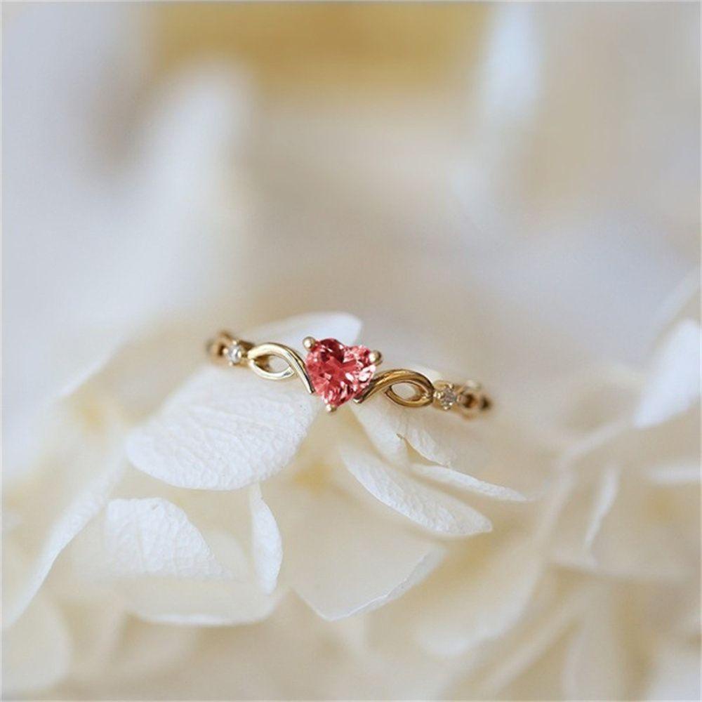 Lily Heart Ring Pacar Lucu Romantis Simple