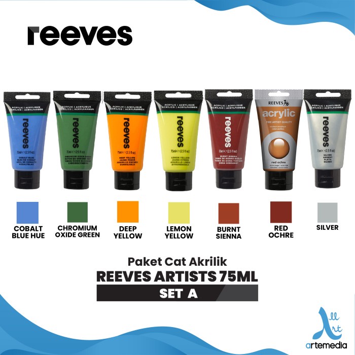 

Paket Cat Akrilik Reeves Acrylic Color Promo Set - SET - A