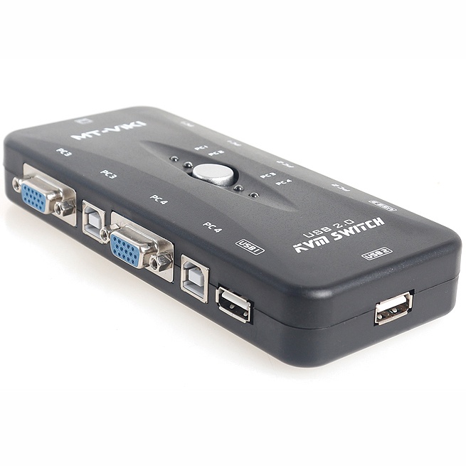 Manual KVM Switch VGA 2 port / 4 port USB 2.0 + Kabel