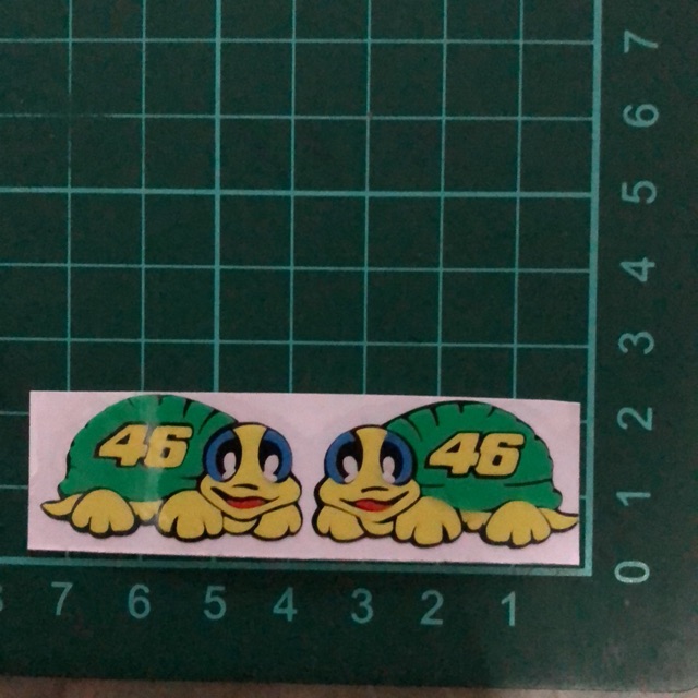 Stiker helm sticker visor kura kura rossi