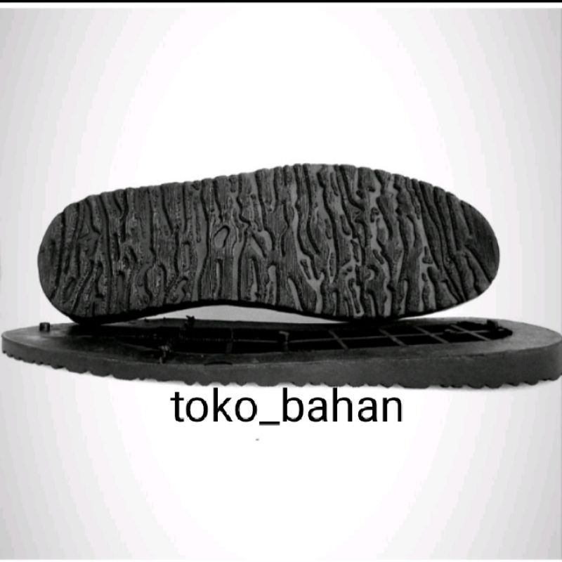 ( AL ) sol potong karet / redwing hitam / sol pleteran