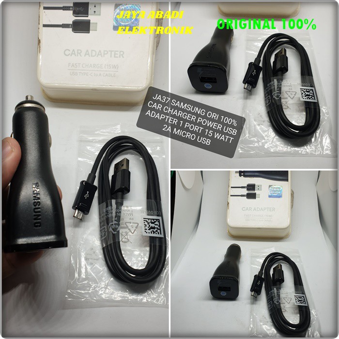 J37 SAMSUNG ADAPTOR MOBIL USB CAR MIKRO USB CHARGER FAST CHARGING CHARGE CAS CASAN TRAVEL ADAPTER 2A 15 WATT SUPER AKI ACCU AC DC TRAVEL ADAPTER CHARGE DUAL USB FAST SUPER SPEED ANDROIT HANDPHONE TC QUICK CHARGE 1 PORT BISA UNTUK SEGALA MEREK GADGET