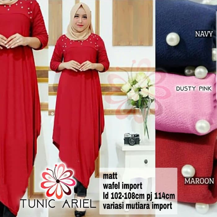 Tunik Ariel Busana Muslim Wanita Baju Muslim Modern