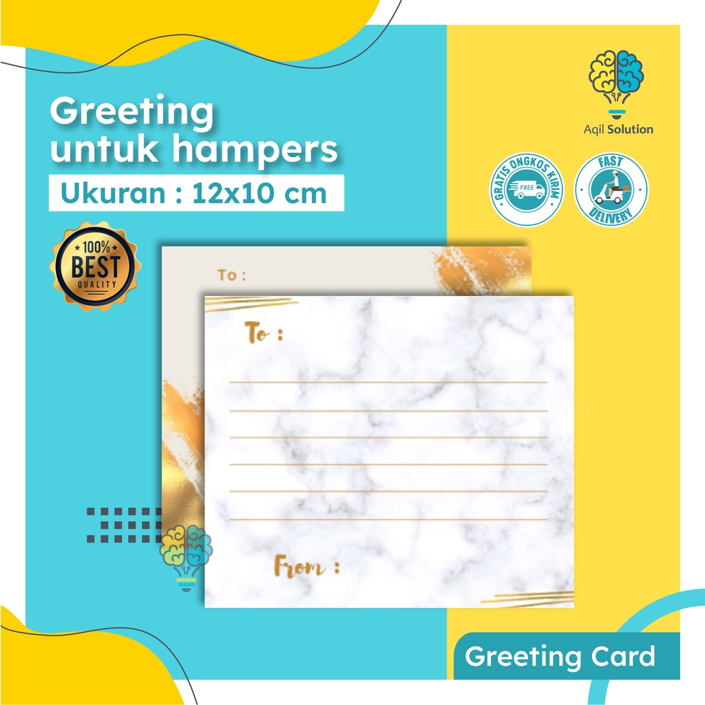 (Ready Stok) Greeting Card/ Kartu ucapan Hampers / Kado / Paket Olshop/Gift Card