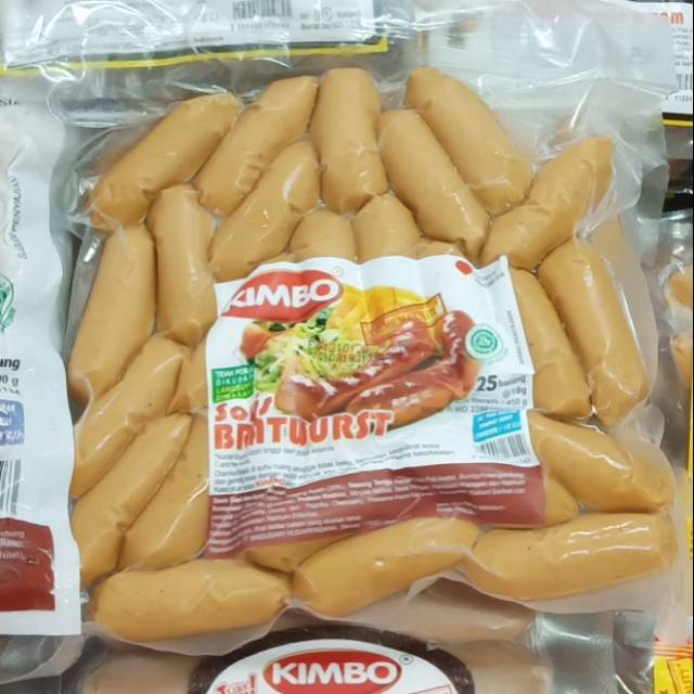 

kimbo bratwurst coktail 500gr sosis sapi isi 25s