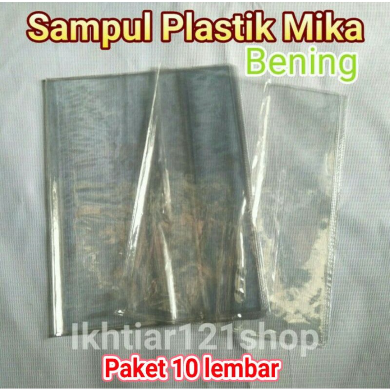 Paket 10 Lembar Sampul Mika Kuarto Tebal/10 Pcs Sampul Buku Plastik Tebal Kwarto