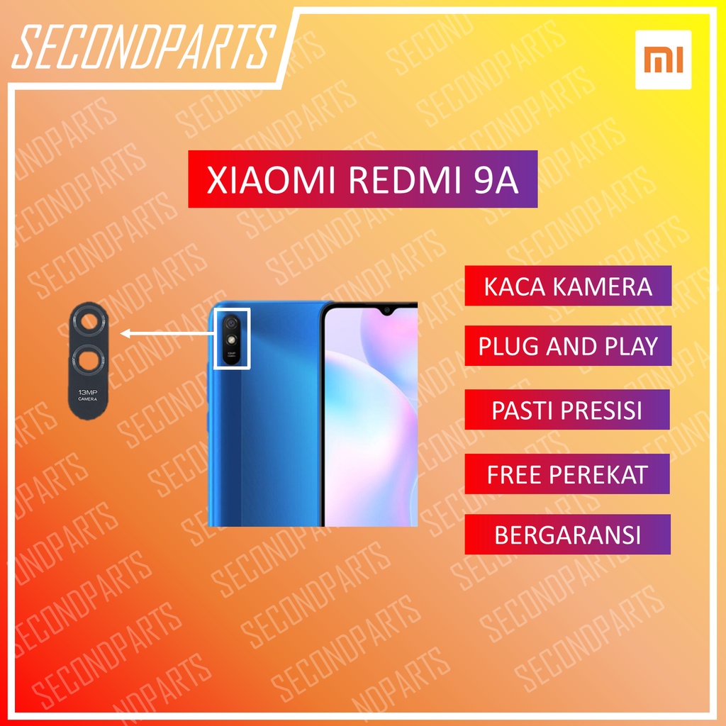 KACA LENSA KAMERA BELAKANG XIAOMI REDMI 9A ORIGINAL