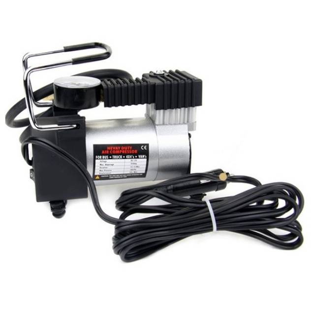 Mini Heavy Duty Air Compressor DC 12V 150 PSI - Black