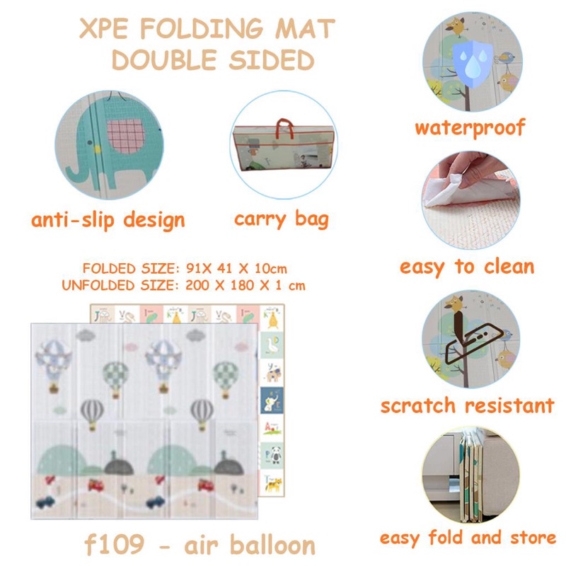 Right Start XPE Folding Mat Double Sided Karpet Lipat Anak