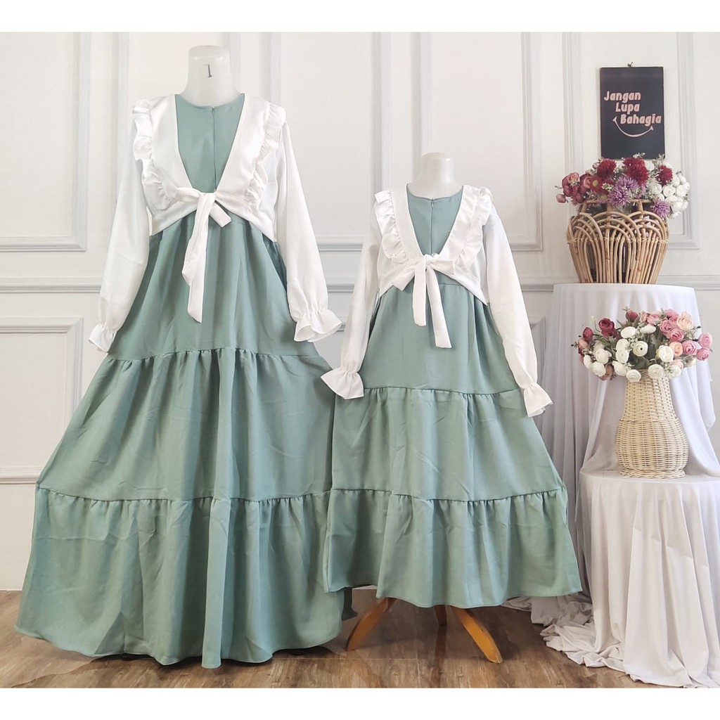 (BISA COD✔️) GAMIS IBU DAN ANAK BISA COUPLE/MODEL ROMPI POLOS/COUPLE IBU ADIK DAN KAKAK TERBARU-2