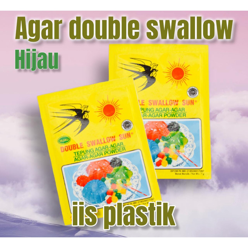 Agar agar double swallow sun sachet 7gram / Agar agar powder cap dua walet