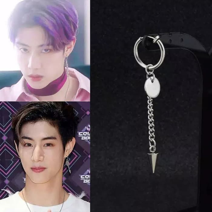 EE0460 - Anting JEPIT Tanpa Tindik Pria Wanita Kpop Korea BTS EXO NCT