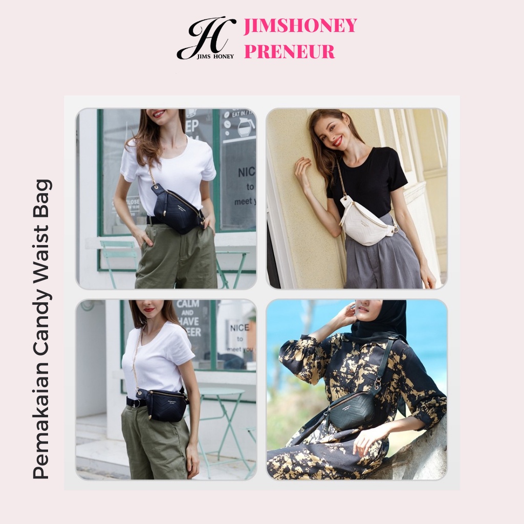 Waistbag Wanita Import Jims Honey CANDY Bag Tas Pinggang Wanita Murah Original