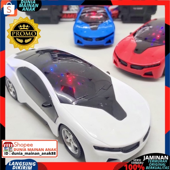 RC SPORT CAR 3D Light famous berlampu / Mainan Mobil Remote Control  Ada Lampu Disco Menyala V55