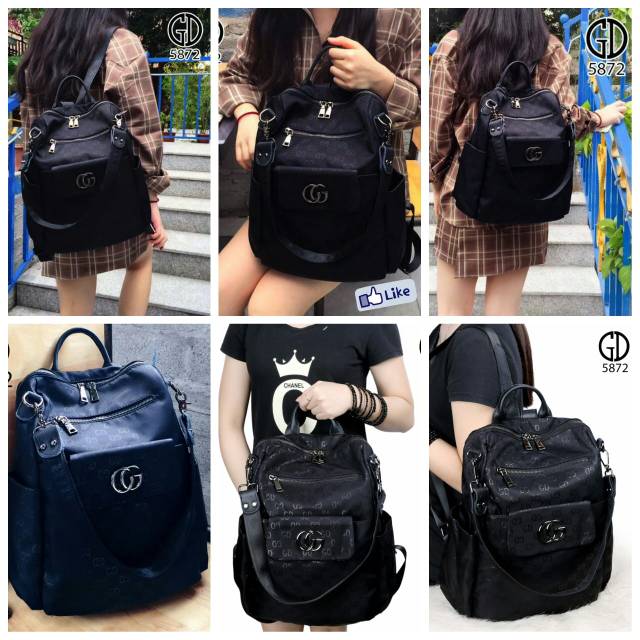 Alco - RESTOCK Terlaris Tas Ransel Wanita Multifungsi GD Backpack Fashion Import 5872