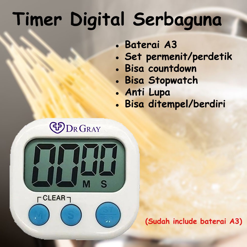 Digital Kitchen Timer / Alarm Masak Dapur