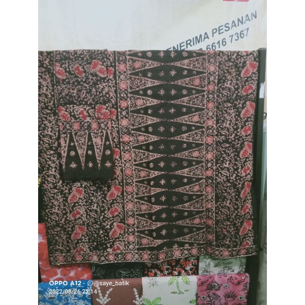 Batik Khas Kab Tanjung Jabung Timur Jambi Kain sarung Plus tengkuluk