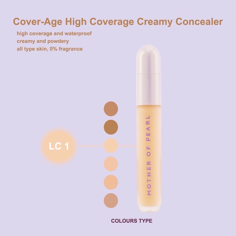 Mother of Pearl MOP Beauty Cover-Age High Coverage Creamy Concealer