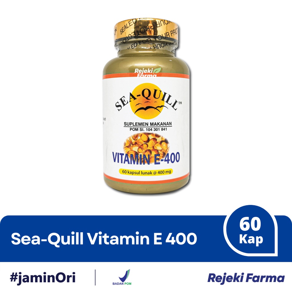 [ BPOM ] Sea-Quill Vitamin E 400 IU Isi 60 Kapsul - SeaQuill Vit E