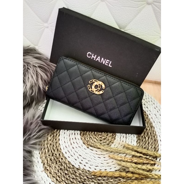 DOMPET CHANEL PANJANG 1 RESLETING FREE BOX ..