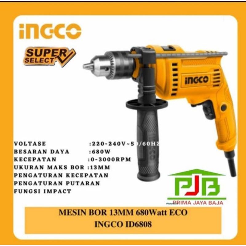MESIN BOR LISTRIK 13MM 680W INGCO ID6808