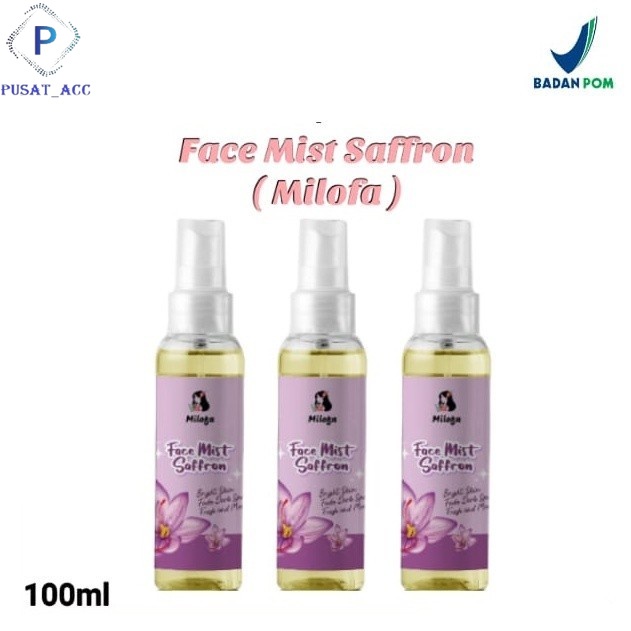 FS100 - Saffron MILOFA Face Mist Spray Untuk All Type Skin BPOM 100ml