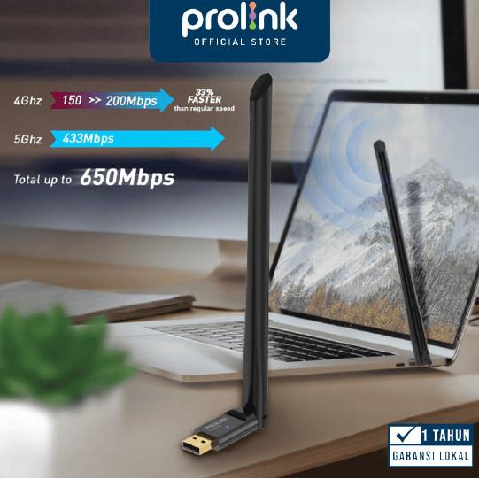 Wireless Usb Adapter 6Dbi Antenna Prolink Dh5103U Ac650 Dual Band