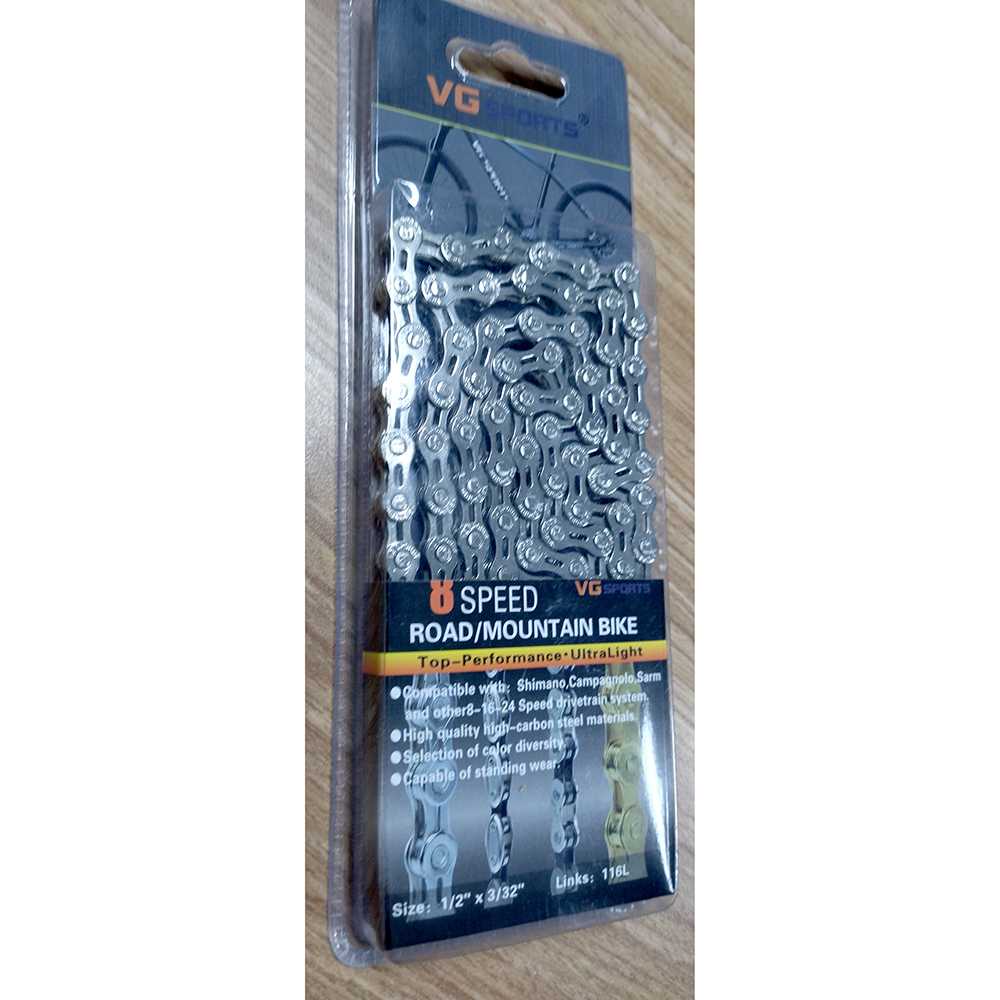 VG Sports Rantai Sepeda Bicycle Chain Half Hollow 8/9/10 Speed