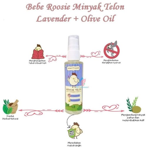 Bebe Roosie Minyak Telon with Lavender + Olive Oil 60ml